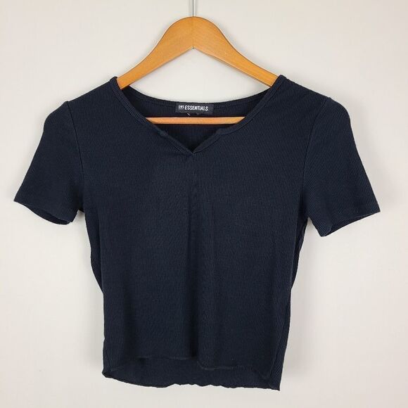 Streetwear Society Essentials Black Ribbed Short Sleeve T-Shirt XS - Picture 9 of 16